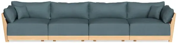 Modular Bondi Latte 4-Seater Sofa in Slate Blue | Classic Blend
