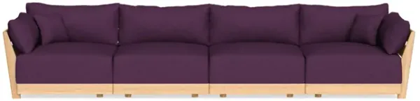 Modular Bondi Latte 4-Seater Sofa in Aubergine | Classic Blend