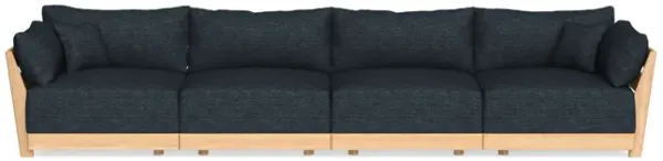 Modular Bondi Latte 4-Seater Sofa in Baltic Blue | Classic Blend