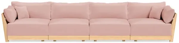Modular Bondi Latte 4-Seater Sofa in Powder Pink | Classic Blend