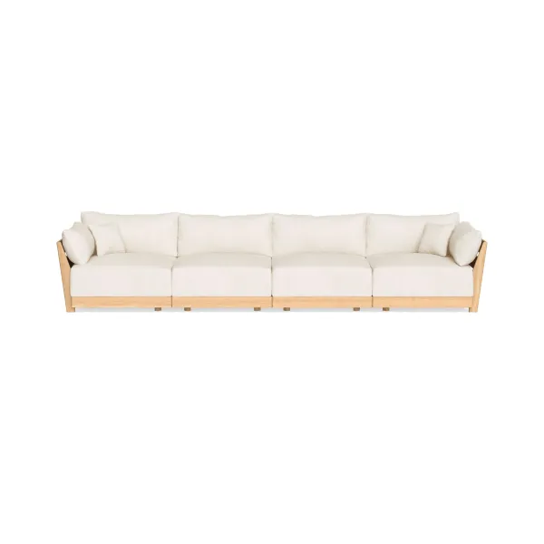 Modular Bondi Latte 4-Seater Sofa in Powder | Classic Blend