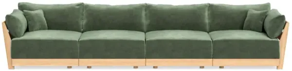 Modular Bondi Latte 4-Seater Sofa in Rosemary | Classic Blend