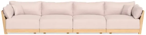 Modular Bondi Latte 4-Seater Sofa in Peony | Classic Blend
