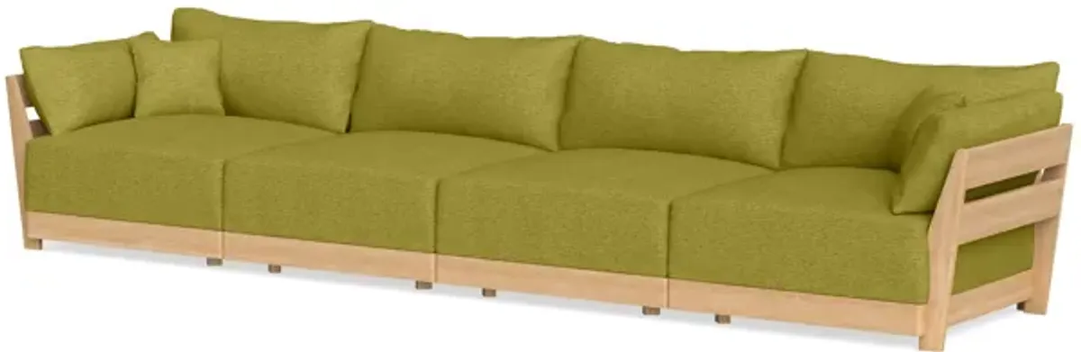 Modular Bondi Latte 4-Seater Sofa in Avocado | Classic Blend