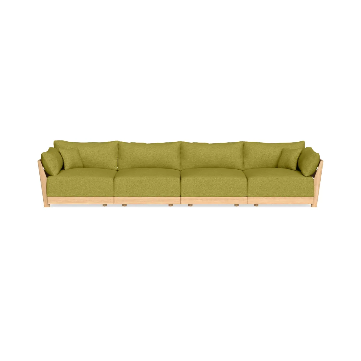 Modular Bondi Latte 4-Seater Sofa in Avocado | Classic Blend