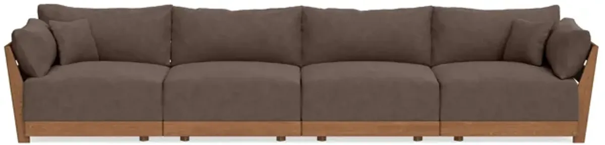 Modular Bondi Espresso 4-Seater Sofa in Chocolate | Memory Foam Blend