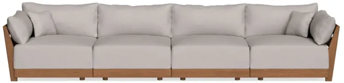 Modular Bondi Espresso 4-Seater Sofa in Cloud | Memory Foam Blend