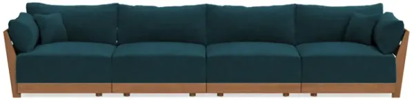 Modular Bondi Espresso 4-Seater Sofa in Indigo | Memory Foam Blend