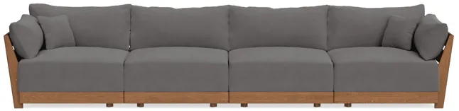 Modular Bondi Espresso 4-Seater Sofa in Burnt Ember | Memory Foam Blend