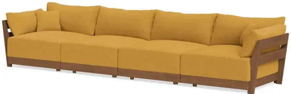 Modular Bondi Espresso 4-Seater Sofa in Honey | Memory Foam Blend