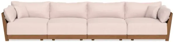 Modular Bondi Espresso 4-Seater Sofa in Peony | Memory Foam Blend