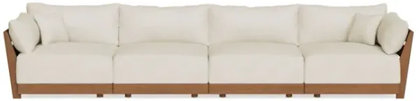 Modular Bondi Espresso 4-Seater Sofa in Mascarpone | Memory Foam Blend