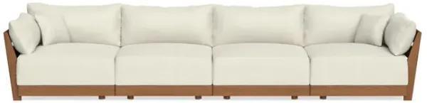 Modular Bondi Espresso 4-Seater Sofa in Eggshell | Memory Foam Blend