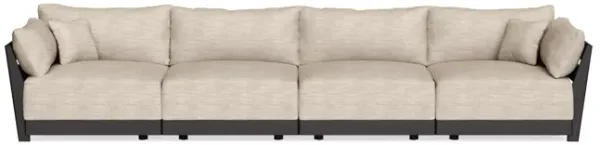 Modular Bondi Black 4-Seater Sofa in Wheat | Memory Foam Blend