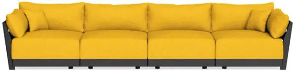 Modular Bondi Black 4-Seater Sofa in Sunflower | Memory Foam Blend