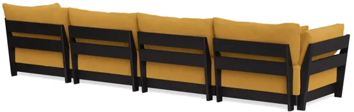 Modular Bondi Black 4-Seater Sofa in Honey | Memory Foam Blend