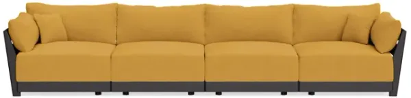 Modular Bondi Black 4-Seater Sofa in Honey | Memory Foam Blend