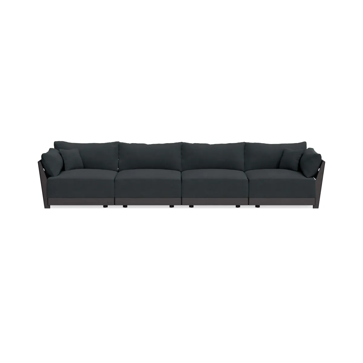 Modular Bondi Black 4-Seater Sofa in Obsidian | Memory Foam Blend