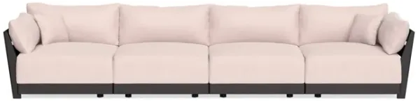 Modular Bondi Black 4-Seater Sofa in Peony | Memory Foam Blend
