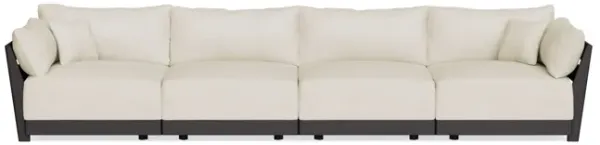 Modular Bondi Black 4-Seater Sofa in Mascarpone | Memory Foam Blend