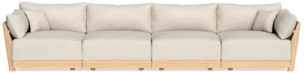Modular Bondi Latte 4-Seater Sofa in Seashell | Memory Foam Blend