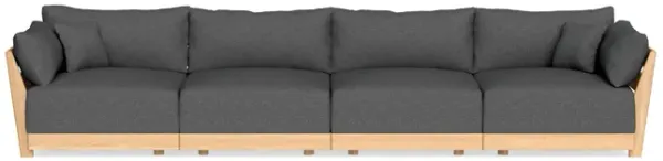 Modular Bondi Latte 4-Seater Sofa in Pebble | Memory Foam Blend