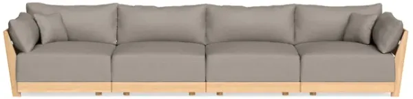 Modular Bondi Latte 4-Seater Sofa in Cinder Gray | Memory Foam Blend