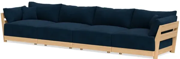 Modular Bondi Latte 4-Seater Sofa in Royal Blue | Memory Foam Blend