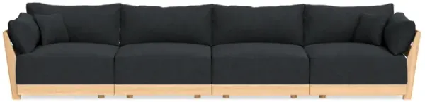 Modular Bondi Latte 4-Seater Sofa in Coal | Memory Foam Blend