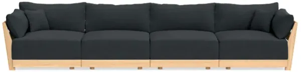 Modular Bondi Latte 4-Seater Sofa in Obsidian | Memory Foam Blend