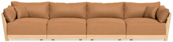 Modular Bondi Latte 4-Seater Sofa in Cheddar | Memory Foam Blend