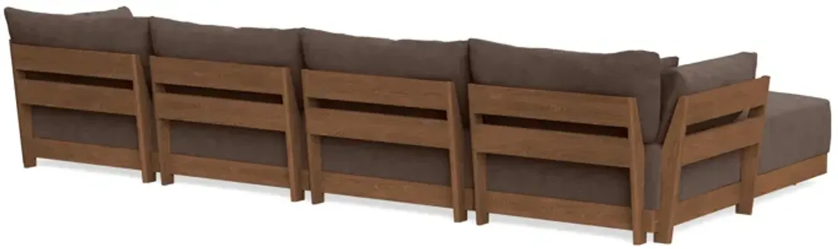 Modular Bondi Espresso 4-Seater U-Sectional in Chocolate | Classic Blend