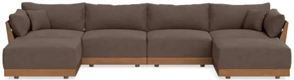 Modular Bondi Espresso 4-Seater U-Sectional in Chocolate | Classic Blend