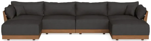 Modular Bondi Espresso 4-Seater U-Sectional in Slate Gray | Classic Blend