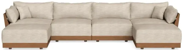Modular Bondi Espresso 4-Seater U-Sectional in Wheat | Classic Blend