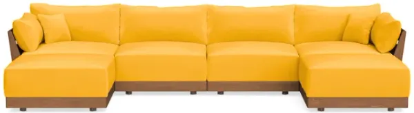 Modular Bondi Espresso 4-Seater U-Sectional in Marigold | Classic Blend