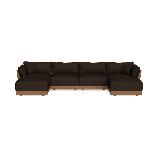 Modular Bondi Espresso 4-Seater U-Sectional in Espresso | Classic Blend