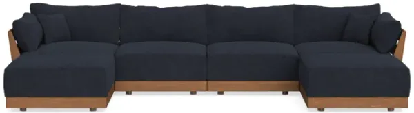 Modular Bondi Espresso 4-Seater U-Sectional in Midnight | Classic Blend