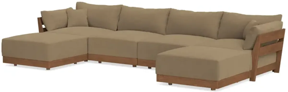 Modular Bondi Espresso 4-Seater U-Sectional in Macchiato | Classic Blend