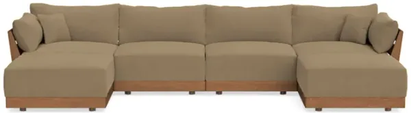 Modular Bondi Espresso 4-Seater U-Sectional in Macchiato | Classic Blend