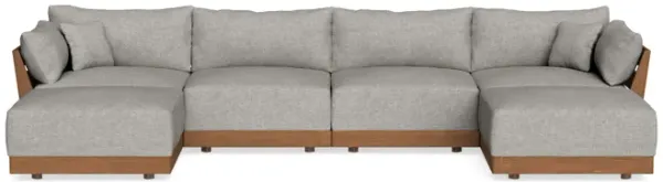 Modular Bondi Espresso 4-Seater U-Sectional in Fog | Classic Blend