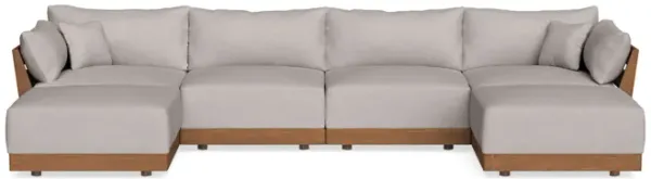Modular Bondi Espresso 4-Seater U-Sectional in Cloud | Classic Blend
