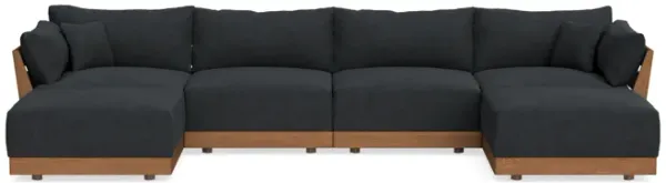 Modular Bondi Espresso 4-Seater U-Sectional in Coal | Classic Blend