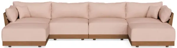 Modular Bondi Espresso 4-Seater U-Sectional in Rose Quartz | Classic Blend