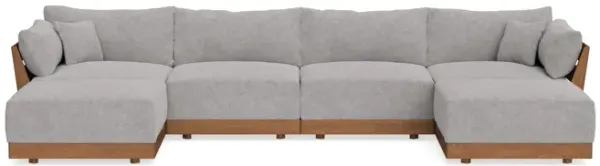 Modular Bondi Espresso 4-Seater U-Sectional in Silver Gray | Classic Blend