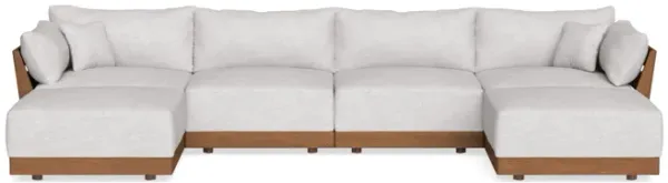 Modular Bondi Espresso 4-Seater U-Sectional in Mist | Classic Blend