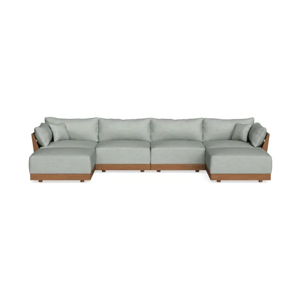 Modular Bondi Espresso 4-Seater U-Sectional in Spa | Classic Blend