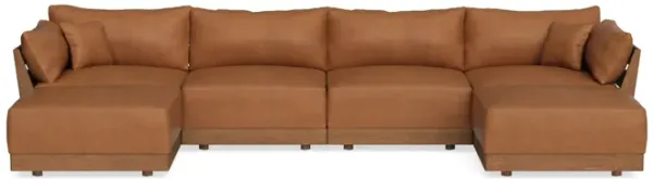 Modular Bondi Espresso 4-Seater U-Sectional in Whiskey | Classic Blend