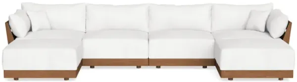 Modular Bondi Espresso 4-Seater U-Sectional in Snow | Classic Blend