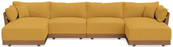 Modular Bondi Espresso 4-Seater U-Sectional in Honey | Classic Blend